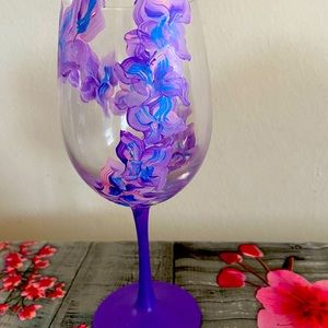 Hand paint wine glass